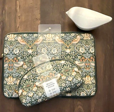 NEW William Morris & Co STRAWBERRY THIEF~ LAPTOP SLEEVE & POUCH~ 2/SET SUPERB picture