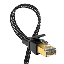 Cat 8 Ethernet Cable 50 ft, Nylon Braided High Speed Heavy Duty Network LAN P... picture