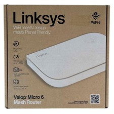 Linksys Velop Micro 6 Mesh Router WiFi 6 AX3000 Dual-Band White LN1101 NEW picture