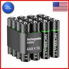 Rechargeable AAA Batteries 1100mAh NiMH Low Self Discharge - 16 Count picture