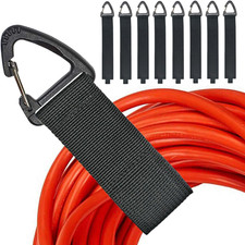 Extension Cord Organizer Garage Storage with Carabiner Clips 8 Pack 16 Inch picture