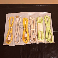 6-Pack USB-A Phone Charging Cables – Braided – 3/6/10 FT picture