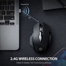 INPHIC F1 2.4G Wireless Mouse Ergonomic Rechargeable Power Gaming Mouse NEW picture