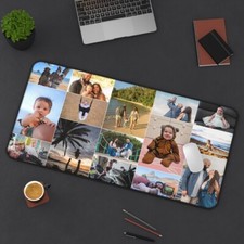 Photo Desk Mat, Personalized Customized Mouse Pad, Office Desk Decor picture