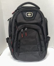 Ogio Renegade RSS 17 Laptop Backpack Multi Pocket Black Red Logo Zip Pulls picture