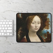 Leonardo da Vinci Ginevra de Benci Mouse Pad 9x7 | Renaissance Art Gift picture