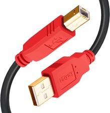 Printer Cable 3/25/30 ft Long USB Printer Cable Cord USB 2.0 Type A Male to B Ma picture