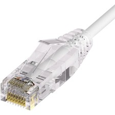 Unirise - CS6A-20F-WHT - Unirise ClearFit Slim 28AWG Cat6A Patch Cable, picture