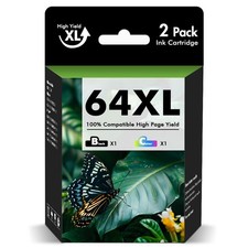 64-XL Black Color Ink Cartridge 64XL for HP Envy Photo 7155 7855 7858 6255 6252 picture