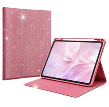 Pink TPU Folding Folio Case for Apple iPad Magnetic Slim Auto Sleep/Wake picture