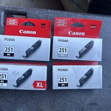 Canon CLI-251 Ink Lot 4 OEM 2 BK 1 Gray 1 CLI-251XL BK Genuine picture