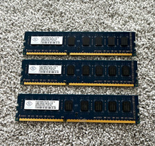 Nanya 6GB (3x2GB) DDR3 PC2-8500U 1066MHz 240-Pin DIMM NT2GC64B8HCONF-BE picture