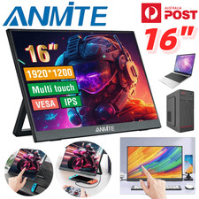 ANMITE 16 Inch Portable Monitor Touchscreen IPS HDMI Computer Display Screen USB picture