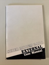 Vintage 1986 SUPER MODEM 2400 External User Manual picture