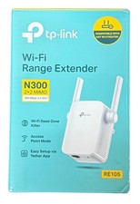 TP-Link N300 WiFi Extender RE105 Single Band WiFi Signal Booster NEW Open Box picture