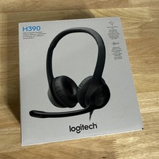 Logitech H390 Black USB Headset with Noise-Cancelling Microphone New In Box picture