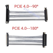 90/180 Degree PCI-E 4.0 16x High Speed PCIe Riser Silver-plated Extension Cable picture