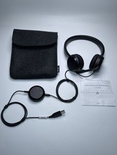 Dell Jabra Sound HSC060 Microphone Wired Headset Black USB & Soft Case NEW picture