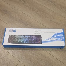 BTC K104 Gaming Wired USB 2.0 Keyboard Illuminated Rainbow Backlit Black picture