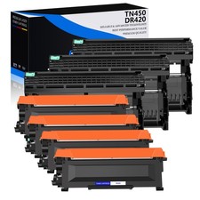 3PK DR420 Drum + 4PK TN450 TN420 Toner for HL-2130 HL-2132 HL-2220 HL-2230 picture