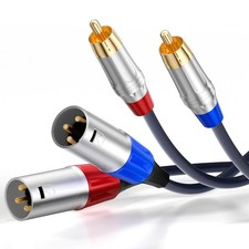 Tisino Dual RCA to XLR Cable, 2 2 Male HiFi Stereo Audio 1m, Blue picture
