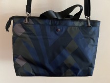 KNOMO London V&A Hanover Slim 13 Laptop Briefcase Blues Nylon Adjustable Strap picture