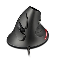 Wired Vertical Mouse 3200 DPI 6 Buttons Removable Wrist Rest LED Ergonomic Black picture