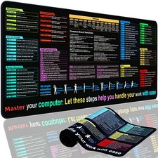 Excel Cheat Sheet Desk Pad Mat 11.8x31.5in  XL Excel Formulas Shotcuts Mouse ... picture