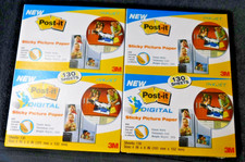 2 -3M Post-it Picture Paper 4x6 Matte STICKY PAPER New InkJet 130 Sheets Each picture