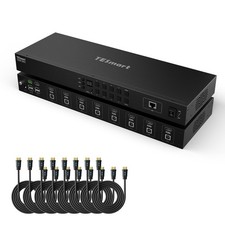TESmart 8-Port HDMI KVM Switch 4K 30Hz USB 2.0 Rackmount 8 Cables RS232 picture