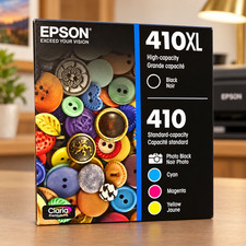Genuine Epson 410XL T410XL-BCS Ink 5-Pack Black XL Photo Black C/M/Y Exp 2027+ picture