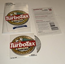 Turbotax Deluxe 1998 Federal Tax Software Windows picture