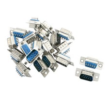 20Pcs DB9 Connector 9 Pin D-Sub Male Gold Plated Solder Connector Adapter picture