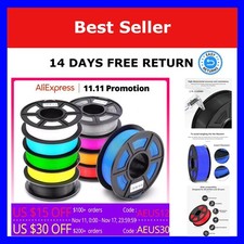 SUNLU PLA+ 3D Printer Filament 1.75mm 1kg 330m No Knots Vacuum Packed picture