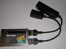 Xircom PCMCIA Ethernet LAN + Modem PC Card CEM2 with Dongle Cables picture