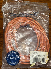 Cat 6 RJ45 Ethernet Crossover UTP Round Cable, Orange, 14 ft picture