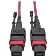 Tripp Lite 3M 12 Fiber 40/100 GbE OM4 Plenum-Rated MTP/MPO Multimode Patch Cable picture