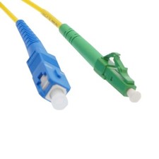 1m LC/APC-SC/UPC Simplex 9/125 OS2 Singlemode Fiber Patch Cable OFNR Yellow 3FT picture