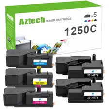 5PK Color Toner Set For Dell 1250 C1760NW C1765NF C1765NFW 1250C 1350cnw 1355cnw picture