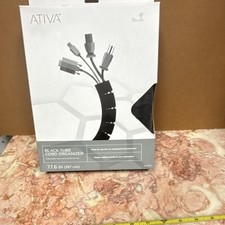 Ativa Black Flexible Polypropylene Cable Cover 77.6 in (197 cm) with Adapter picture