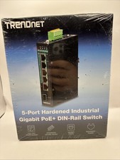 Trendnet TI-PG541 5 Port Hardened Industrial Gigabit PoE+DIN+Rail Switch SEALED picture