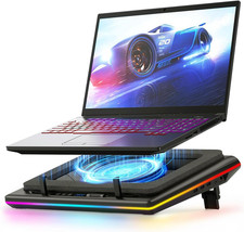Llano V12 Gaming Laptop Cooling Pad RGB Fan Stand 15.6-19 Inch Adjustable Speed picture