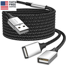 USB Extension Cable,Usb a Male to 2 Female Extension Cord Durable USB Splitter picture