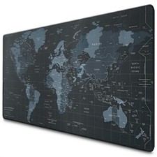 Wide Desk Coverage Full World Map Mouse Pad XL - 35.4