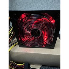 LOT Of (2) New 550W ATX Desktop PC Power Supply - Quiet Red LED Fan picture
