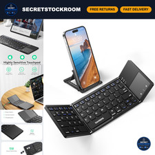 Ultra Slim Foldable Bluetooth Keyboard with Touchpad - Compact & Portable Design picture