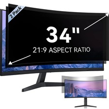 Mamol 34 Inch Privacy Screen Filter 21:9 Anti Glare Blue Light 2 Pack picture