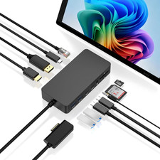 New Surface Docking Station Triple Display 4K@60Hz HDMI+USB C+DP with Power Adap picture