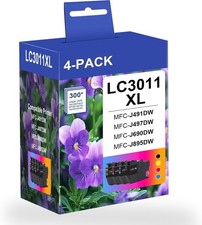 Manneres LC3011XL Ink Cartridges High Yield 4-Pack Black Cyan Magenta Yellow New picture