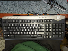 DELL SK-8125 KEYBOARD, BLACK AND SILVER, USB, 8 ADD. BUTTONS FOR MULTI-MEDIA. picture